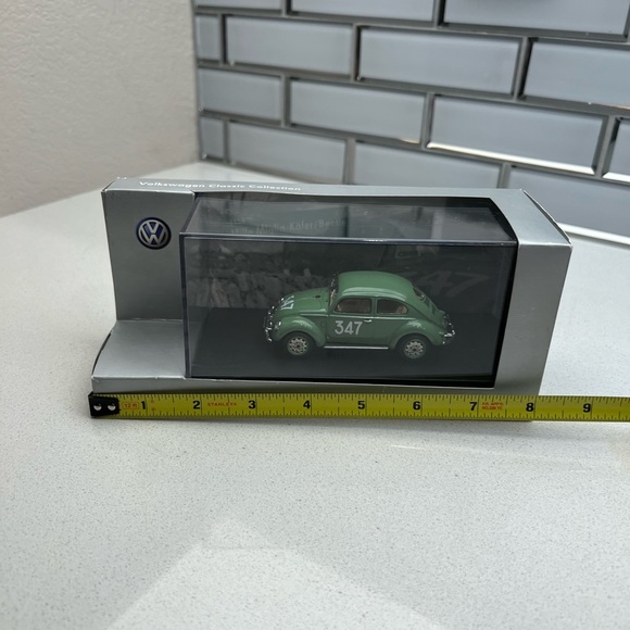 Volkswagen Model Car VW Beetle Bug Scale 1/43 Mille Miglia #347 1954 Green - Picture 13 of 14